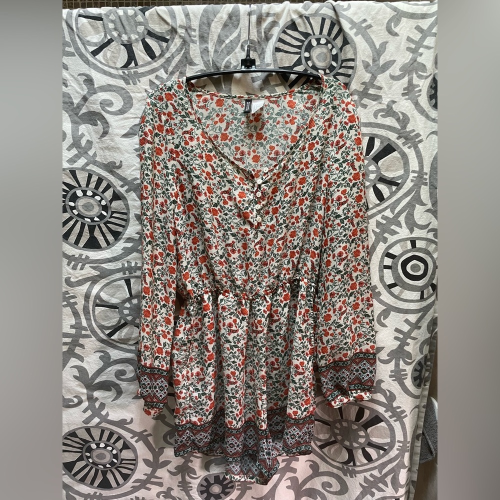 Long sleeve lightweight romper